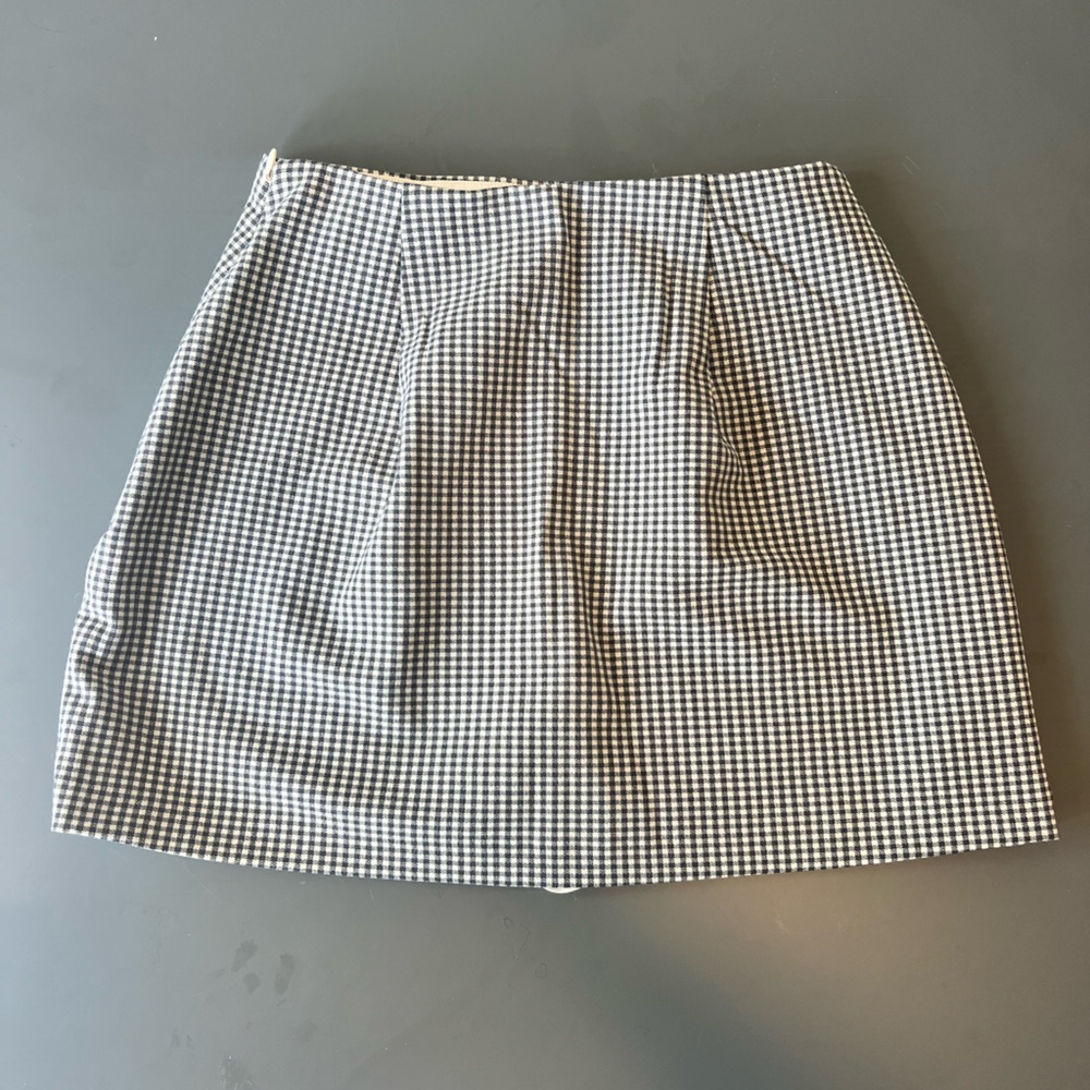 Dark grey and White Checkered Mini Skort - Picture 4 of 5